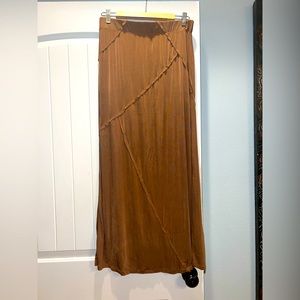 Free People Skirt, tan silky, Large